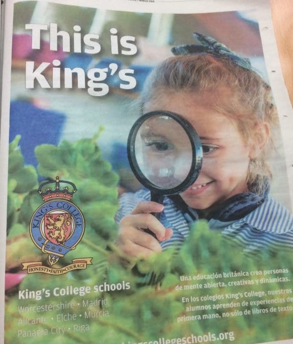 All King’s College schools, ranked among the top international schools in Spain by EL MUNDO newspaper